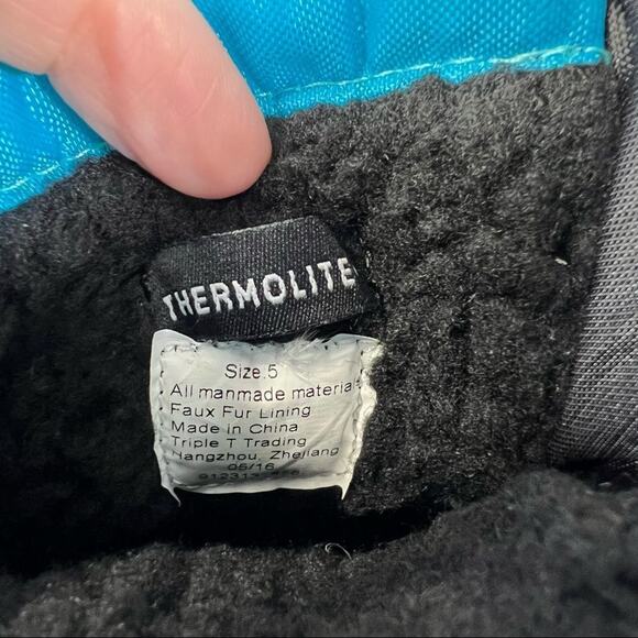 Northside Baby/Toddler Snow Boots Thermolite Insole Size 5 Black/Blue NIB - Picture 6 of 10